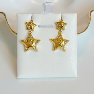 Cubic zirconia star earrings